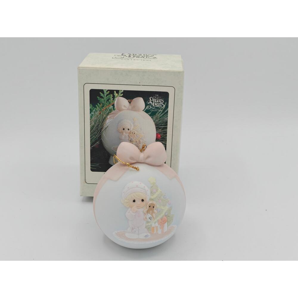Precious Moments Wishing You The Sweetest Christmas Figurine 530190 1993 Enesco